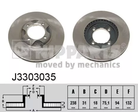 Nipparts J3303035 Тормозные диски