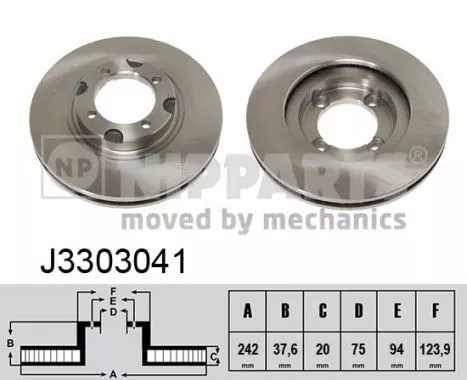 Nipparts J3303041 Тормозные диски