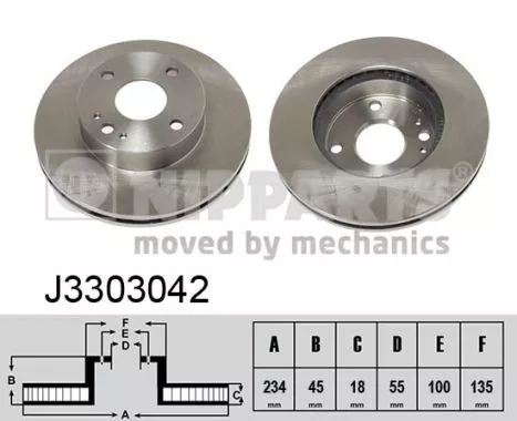 Nipparts J3303042 Тормозные диски