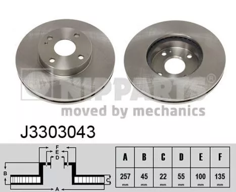 Nipparts J3303043 Гальмівні диски