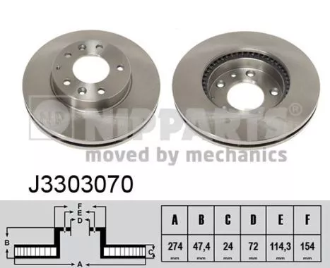 Nipparts J3303070 Гальмівні диски