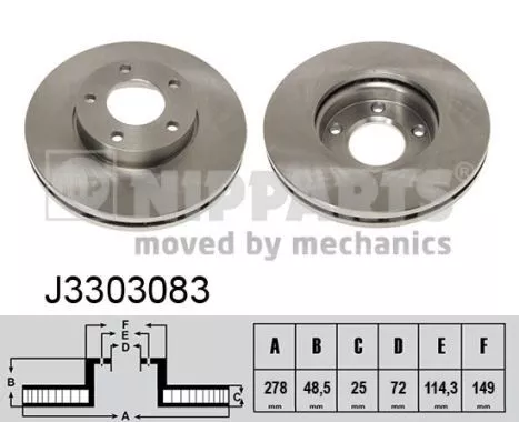 Nipparts J3303083 Гальмівні диски