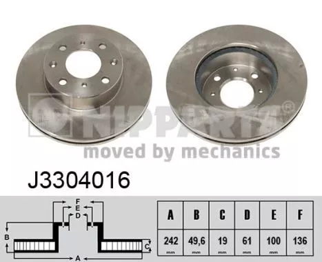 Nipparts J3304016 Гальмівні диски