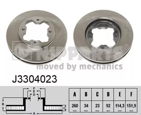 Nipparts J3304023 Тормозные диски