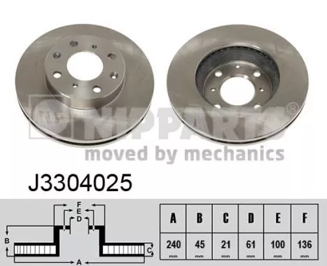 Nipparts J3304025 Тормозные диски