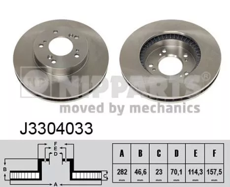 Nipparts J3304033 Гальмівні диски