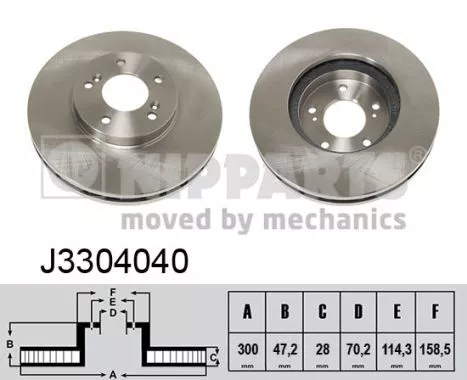 Nipparts J3304040 Гальмівні диски