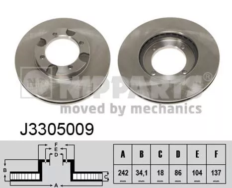 Nipparts J3305009 Гальмівні диски