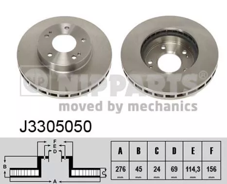 Nipparts J3305050 Гальмівні диски