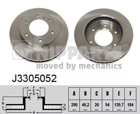 Nipparts J3305052 Гальмівні диски