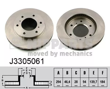 Nipparts J3305061 Тормозные диски