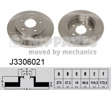 Nipparts J3306021 Гальмівні диски