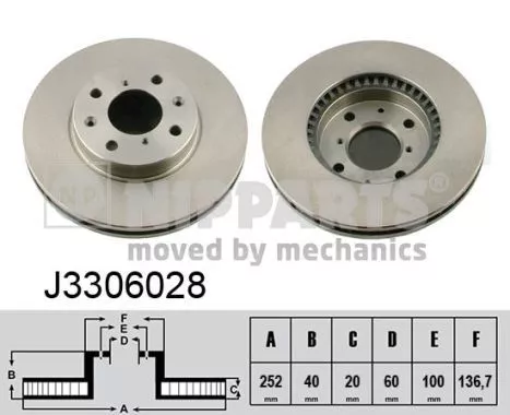 Nipparts J3306028 Тормозные диски