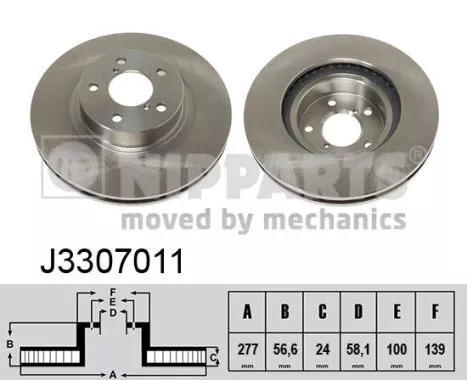 Nipparts J3307011 Гальмівні диски