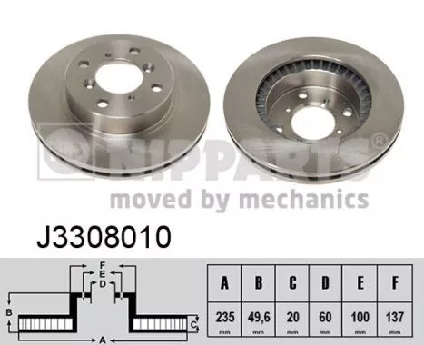 NIPPARTS J3308010 Гальмівні диски