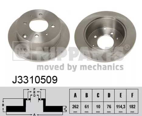 Nipparts J3310509 Тормозные диски