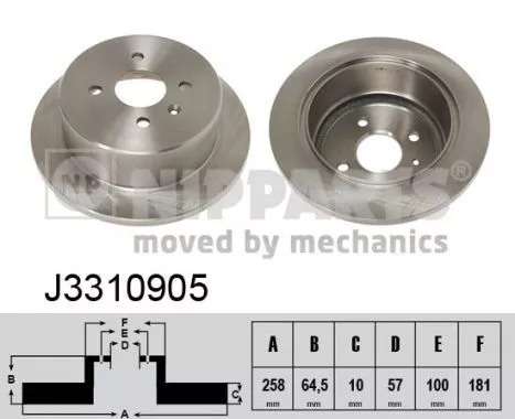 Nipparts J3310905 Тормозные диски