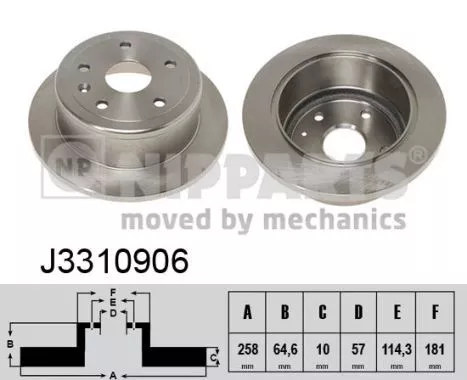 Nipparts J3310906 Гальмівні диски