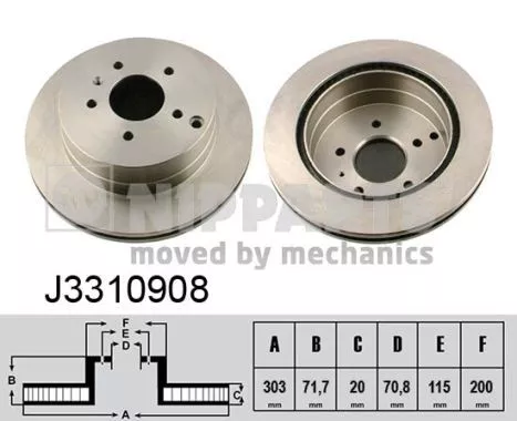 Nipparts J3310908 Тормозные диски