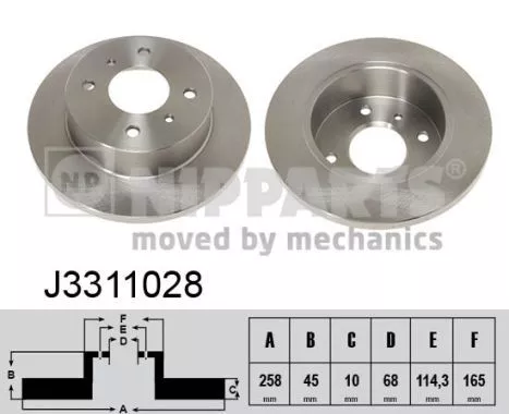 Nipparts J3311028 Гальмівні диски