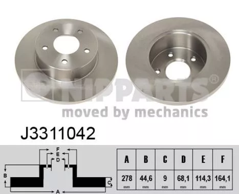 Nipparts J3311042 Гальмівні диски