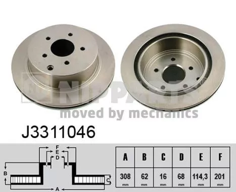 Nipparts J3311046 Гальмівні диски