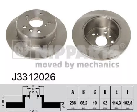 Nipparts J3312026 Тормозные диски