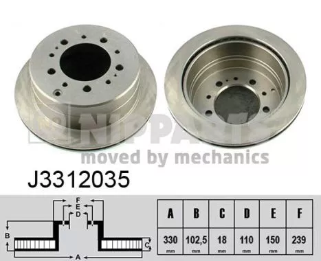 Nipparts J3312035 Тормозные диски