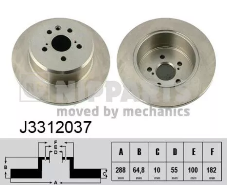 Nipparts J3312037 Гальмівні диски