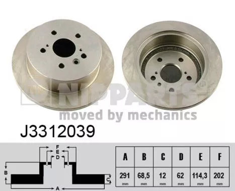 Nipparts J3312039 Гальмівні диски