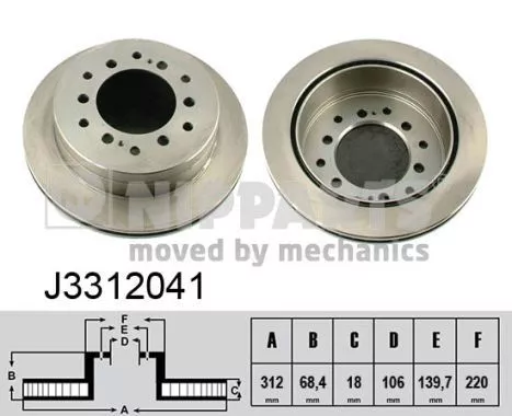 Nipparts J3312041 Гальмівні диски