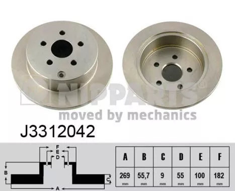 Nipparts J3312042 Гальмівні диски