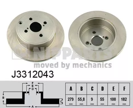 Nipparts J3312043 Тормозные диски