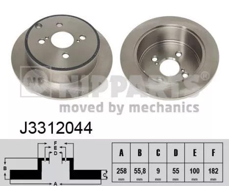 NIPPARTS J3312044 Гальмівні диски