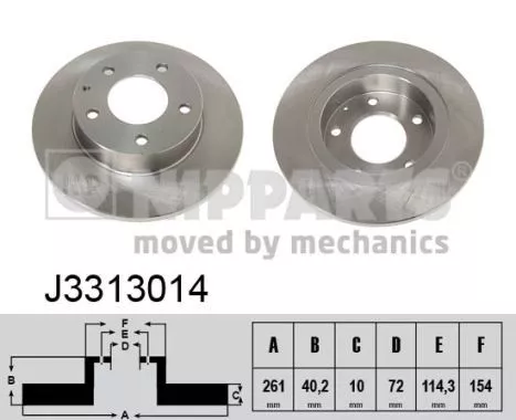 Nipparts J3313014 Тормозные диски