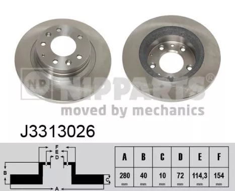 Nipparts J3313026 Гальмівні диски