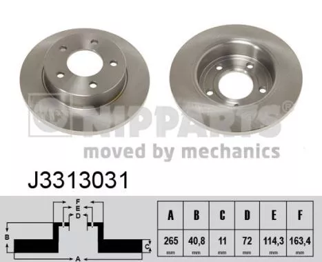 Nipparts J3313031 Гальмівні диски