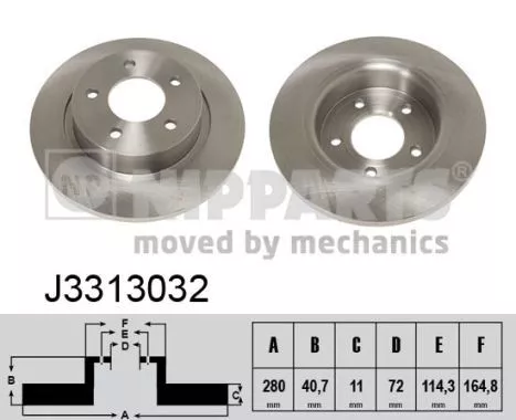 Nipparts J3313032 Гальмівні диски