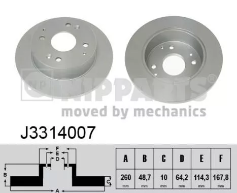 Nipparts J3314007 Гальмівні диски