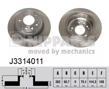 Nipparts J3314011 Гальмівні диски