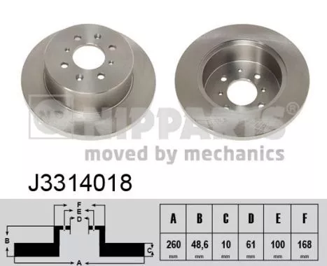 Nipparts J3314018 Гальмівні диски