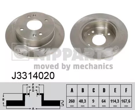 Nipparts J3314020 Гальмівні диски