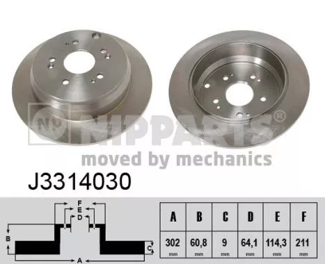 Nipparts J3314030 Гальмівні диски