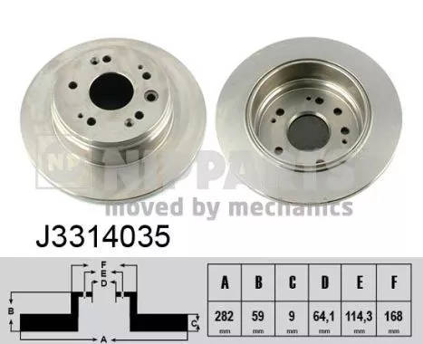 Nipparts J3314035 Гальмівні диски