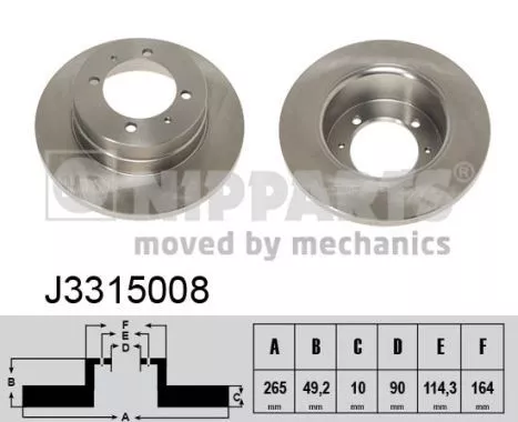 Nipparts J3315008 Гальмівні диски