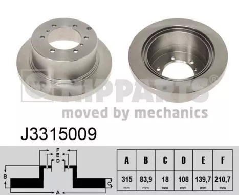 Nipparts J3315009 Гальмівні диски