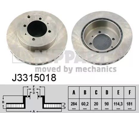 Nipparts J3315018 Тормозные диски