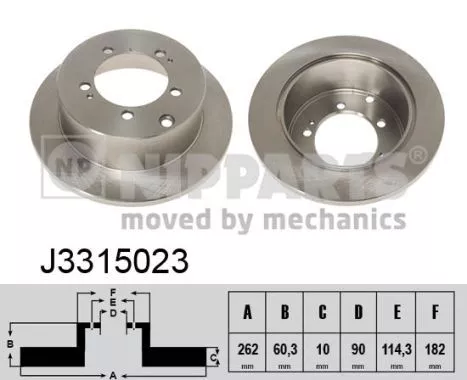 Nipparts J3315023 Гальмівні диски