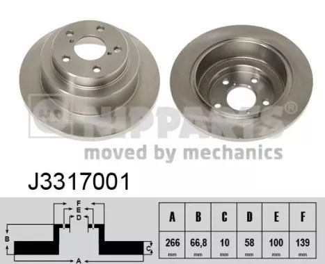 Nipparts J3317001 Тормозные диски