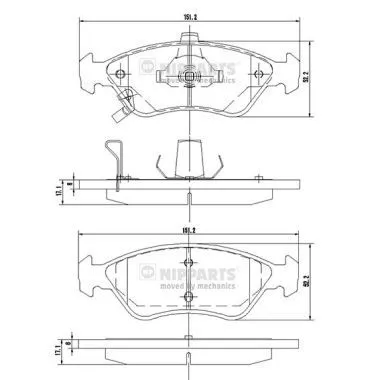 Nipparts J3600303 Тормозные колодки